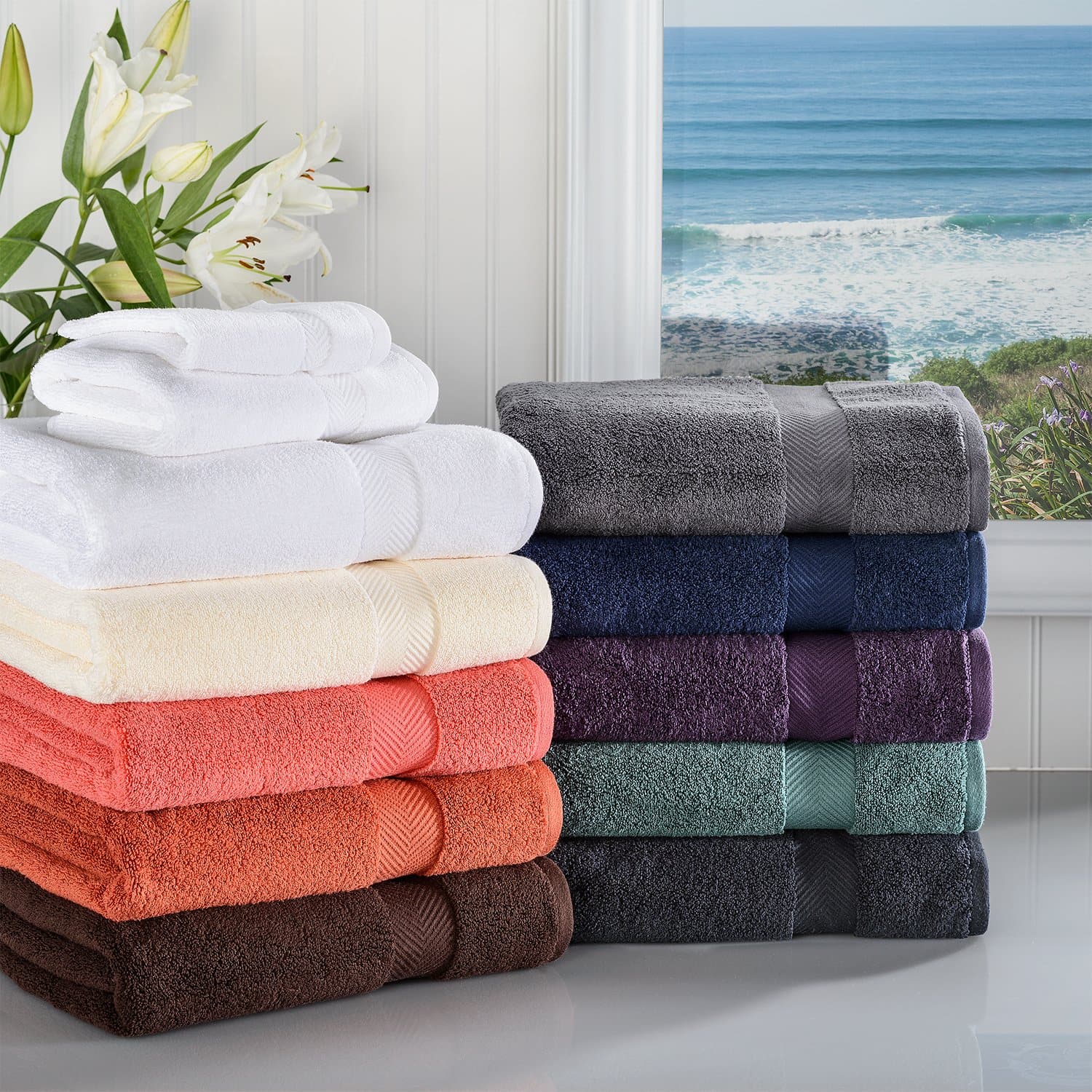Zero Twist Smart Dry Combed Cotton Bath Sheet Set 2-Piece