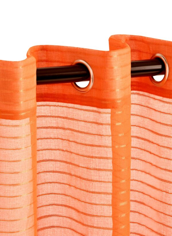 orange sheer eyelet curtains