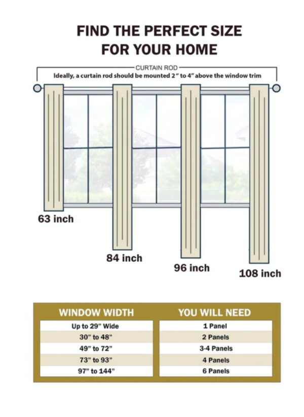 curtain size