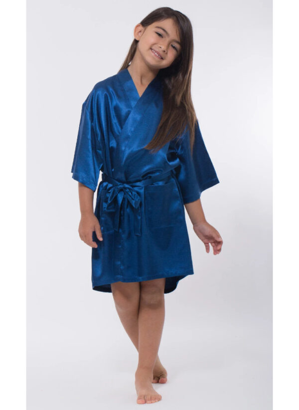 navy blue kids robe