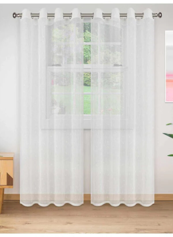 semi sheer curtain white