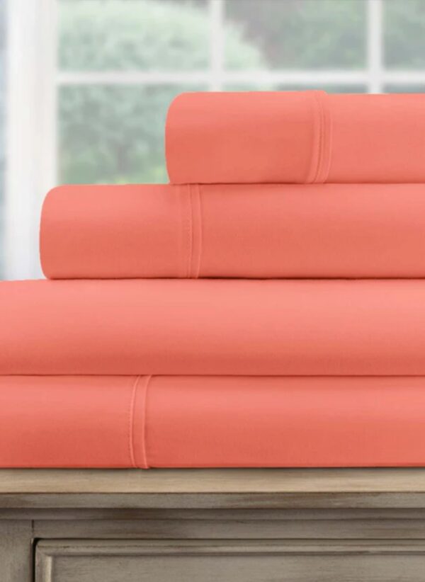 coral bedsheet set