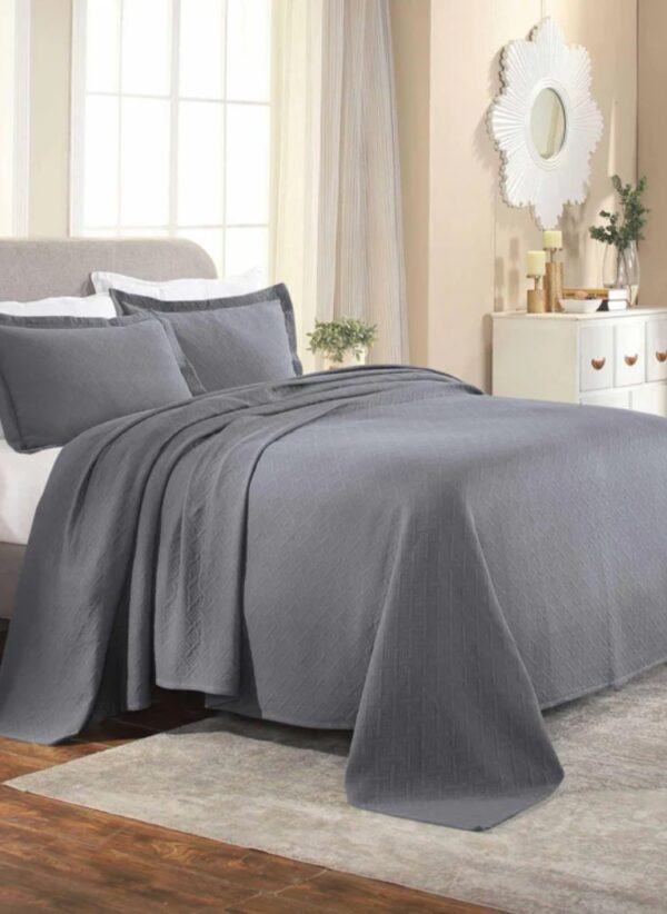 grey bedspread