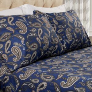 navy blue pillowcase set