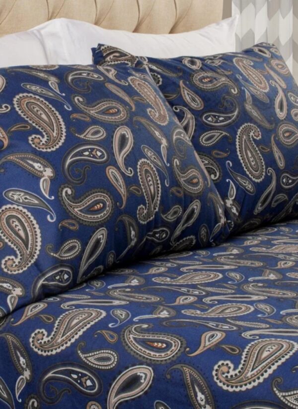 navy blue pillowcase set