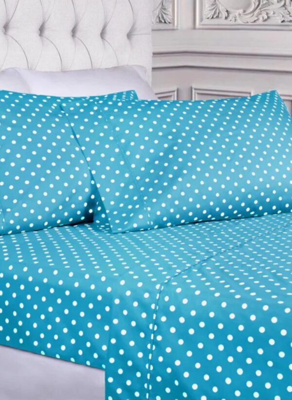 polka dot deep pocket sheet set