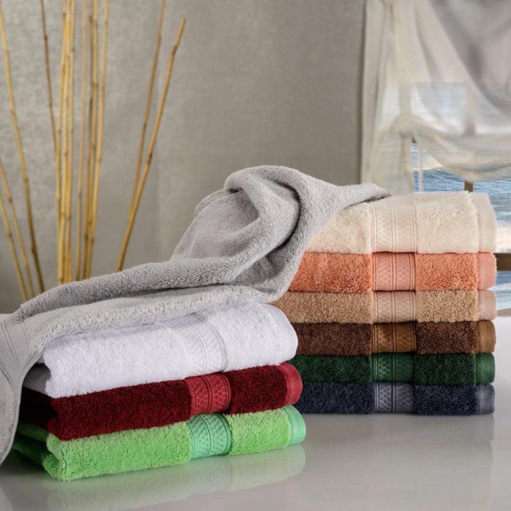 bamboo 6 piece hand towel set