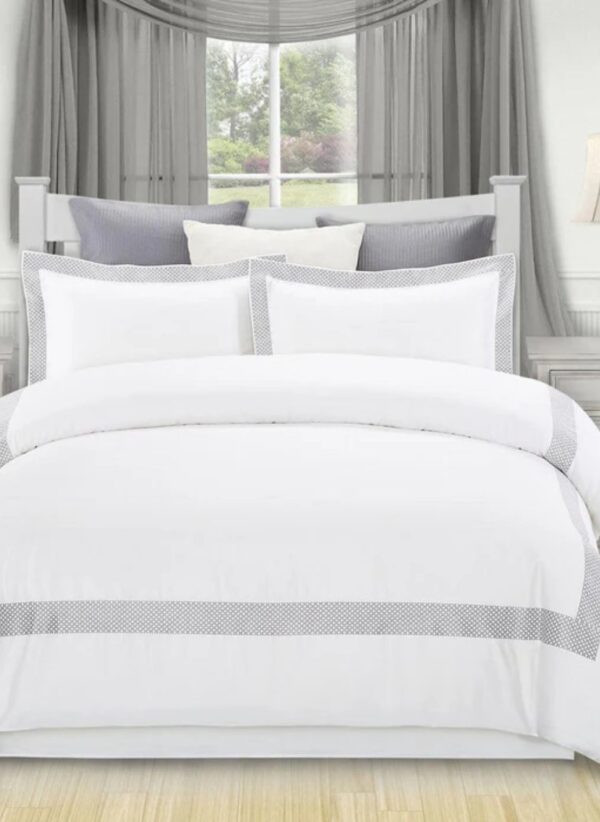 embroidered duvet cover set