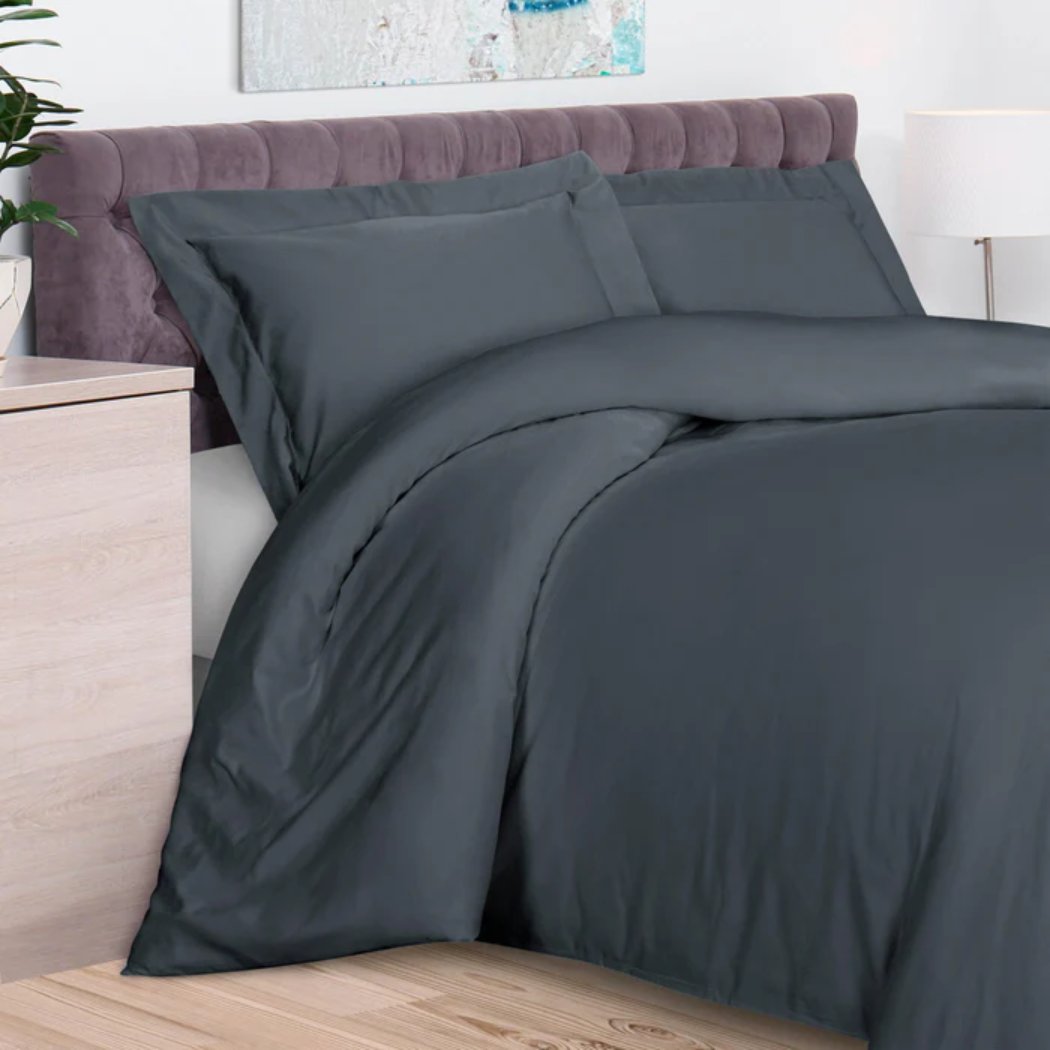 300 thread count solid duvet cover set