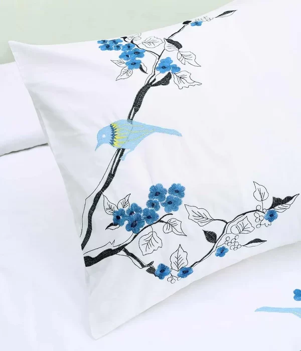 Garden Embroidered Cotton Duvet Cover Set - Image 2