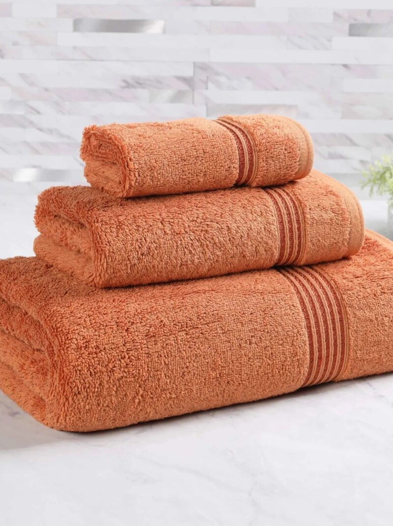 caramel brown mix towel set