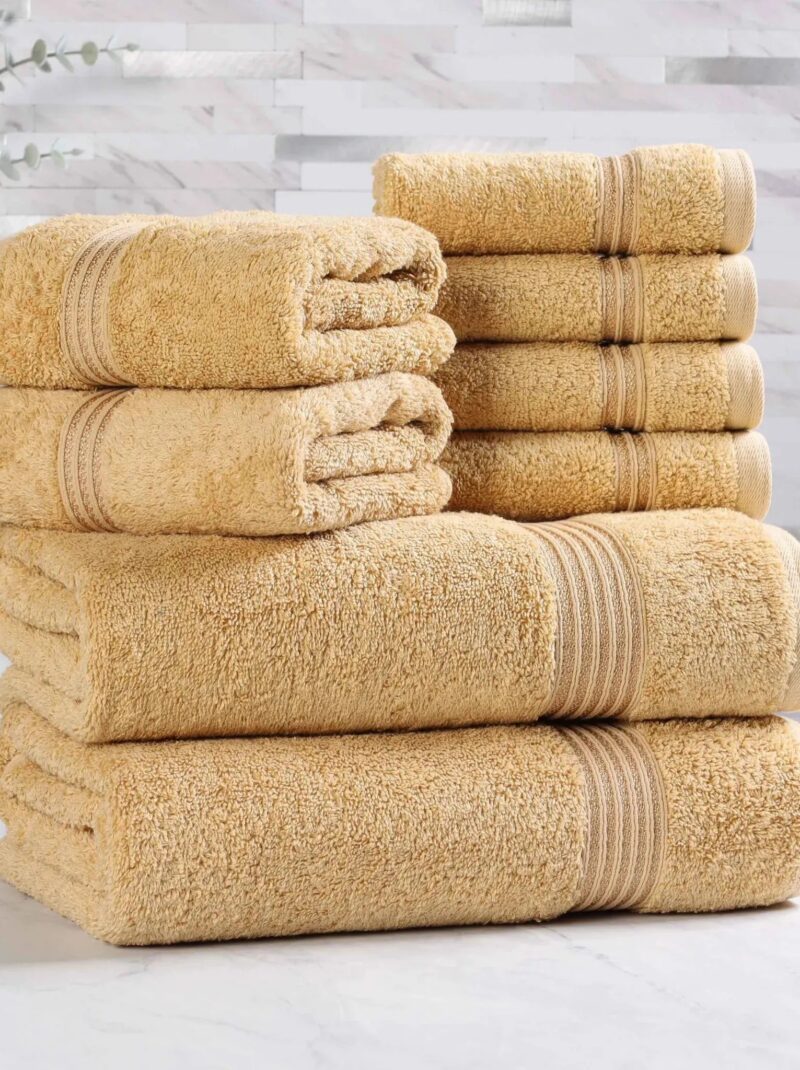gold towel set 8 piece