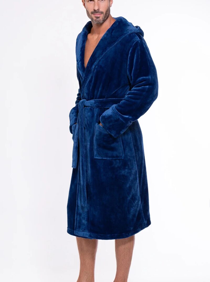 men hooded bath robe